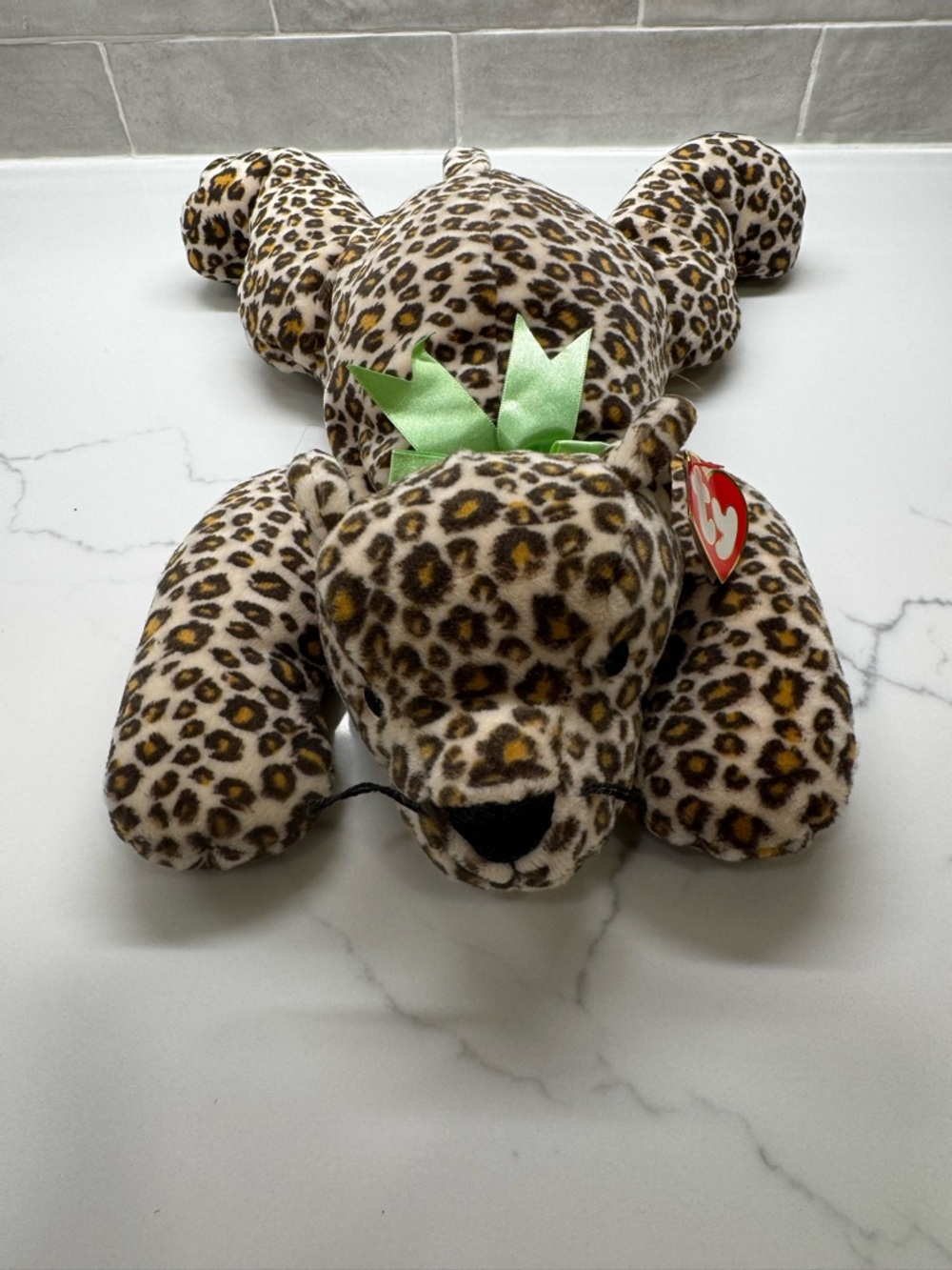 Ty Beanie Buddy - Freckles the Leopard (Style 3017) - Large 14" Plush